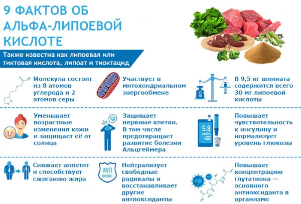 Факты об альфа-липоевой кислоте Факты об альфа-липоевой кислоте